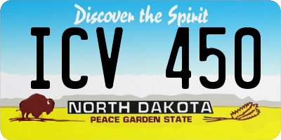ND license plate ICV450
