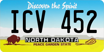 ND license plate ICV452