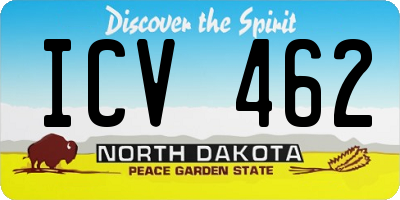 ND license plate ICV462