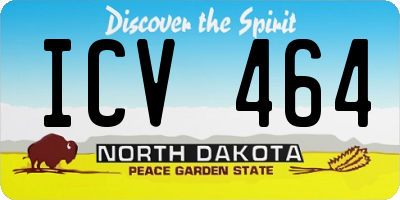 ND license plate ICV464