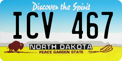 ND license plate ICV467