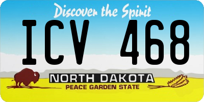 ND license plate ICV468