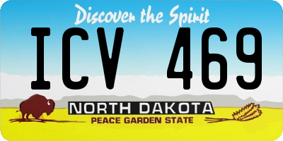 ND license plate ICV469