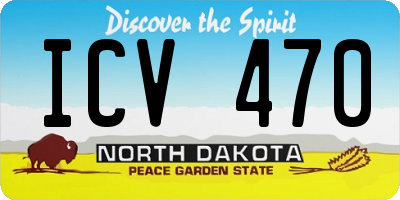 ND license plate ICV470