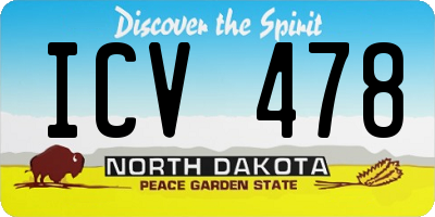 ND license plate ICV478
