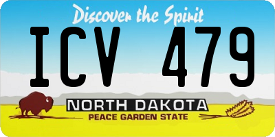 ND license plate ICV479