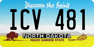ND license plate ICV481
