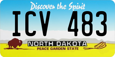 ND license plate ICV483