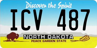 ND license plate ICV487