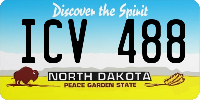 ND license plate ICV488