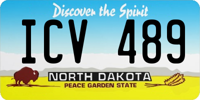 ND license plate ICV489