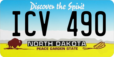 ND license plate ICV490