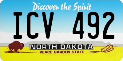 ND license plate ICV492