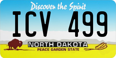 ND license plate ICV499