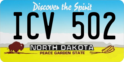 ND license plate ICV502