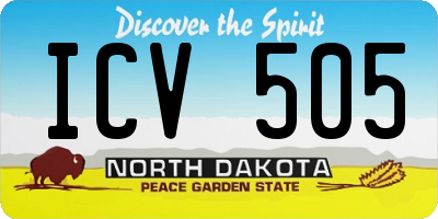 ND license plate ICV505