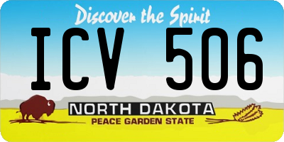 ND license plate ICV506