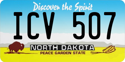 ND license plate ICV507