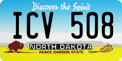 ND license plate ICV508