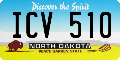 ND license plate ICV510