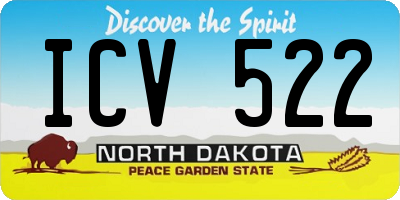 ND license plate ICV522