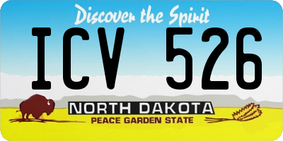 ND license plate ICV526