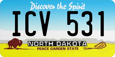 ND license plate ICV531