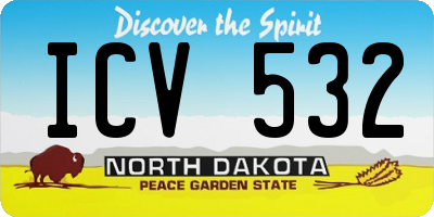 ND license plate ICV532