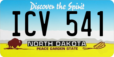 ND license plate ICV541