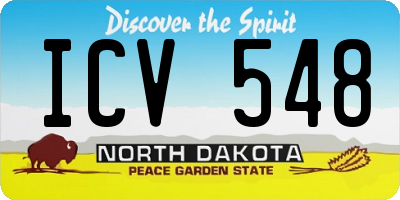 ND license plate ICV548