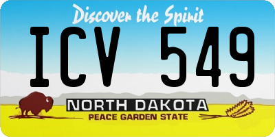 ND license plate ICV549