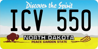 ND license plate ICV550