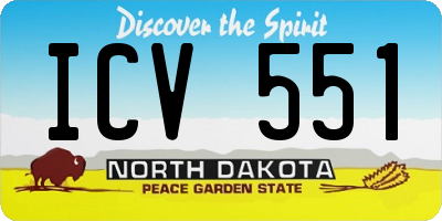 ND license plate ICV551