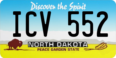 ND license plate ICV552