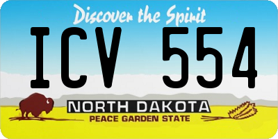ND license plate ICV554