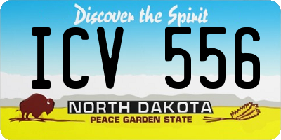 ND license plate ICV556