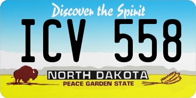 ND license plate ICV558