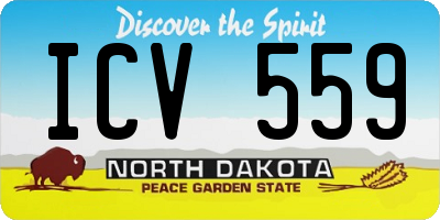 ND license plate ICV559