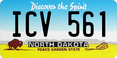 ND license plate ICV561