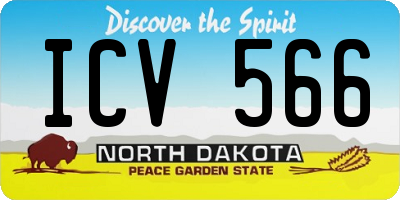ND license plate ICV566