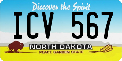 ND license plate ICV567