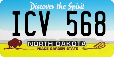 ND license plate ICV568