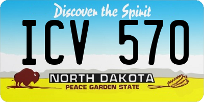 ND license plate ICV570