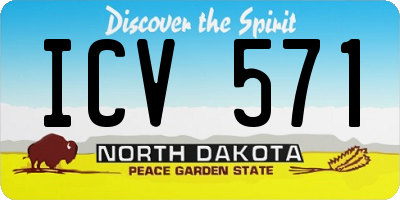 ND license plate ICV571