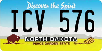 ND license plate ICV576