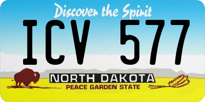 ND license plate ICV577