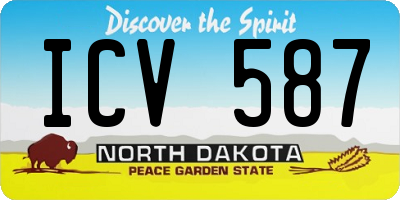 ND license plate ICV587