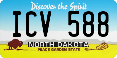 ND license plate ICV588