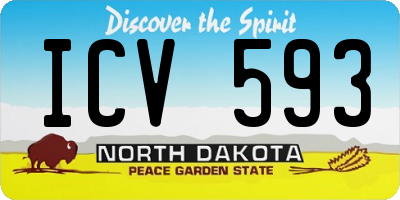 ND license plate ICV593