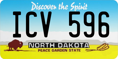 ND license plate ICV596